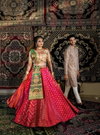 AJD 7888 Designer Wedding Wear Couple Lehenga With Kurta Catalog